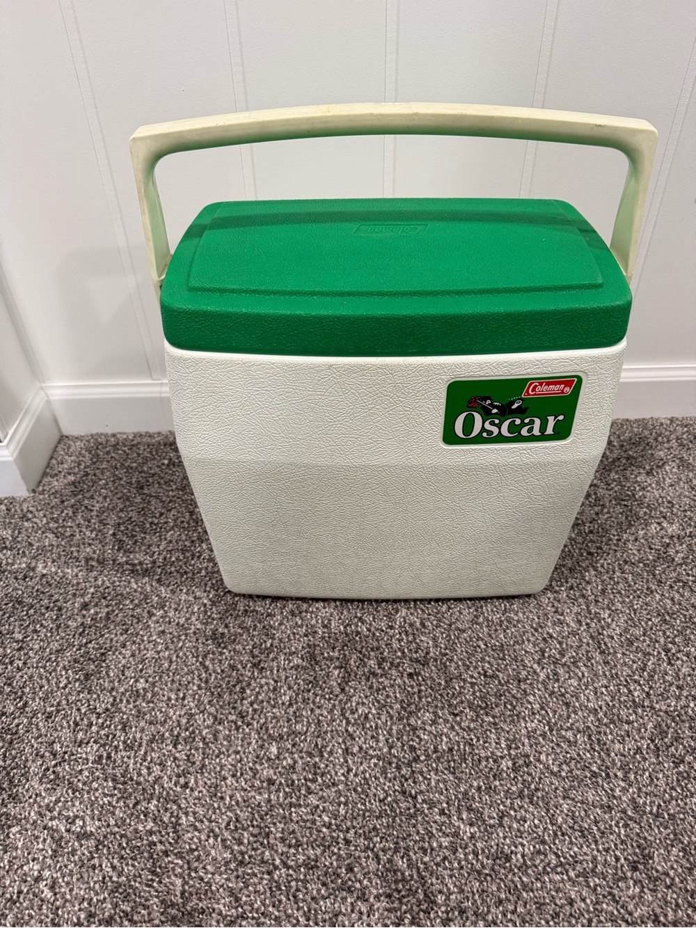 Oscar by Coleman 16Qt. Cooler with Handle Green Flip Lid for Cup Holder